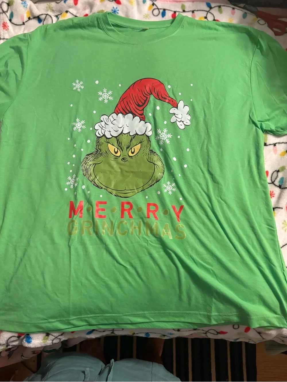 Unbranded Merry Grinchmas Green Holiday T-Shirt 3x
